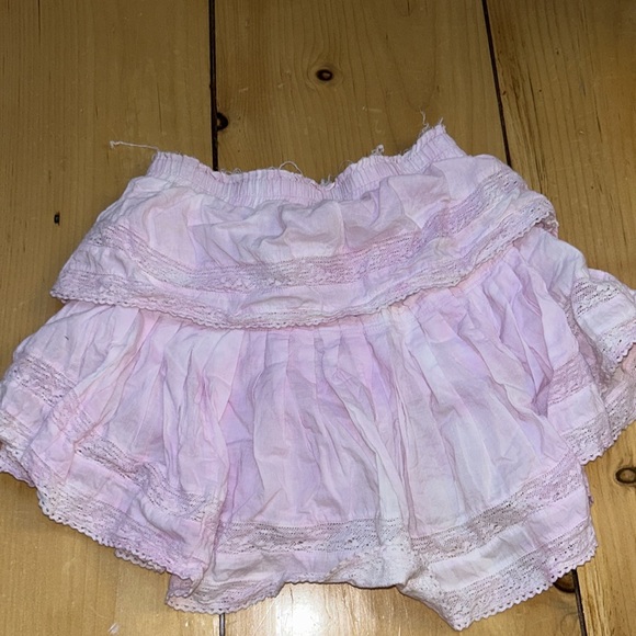 Loveshackfancy ruffle mini heritage skirt in peony pink - Picture 2 of 3
